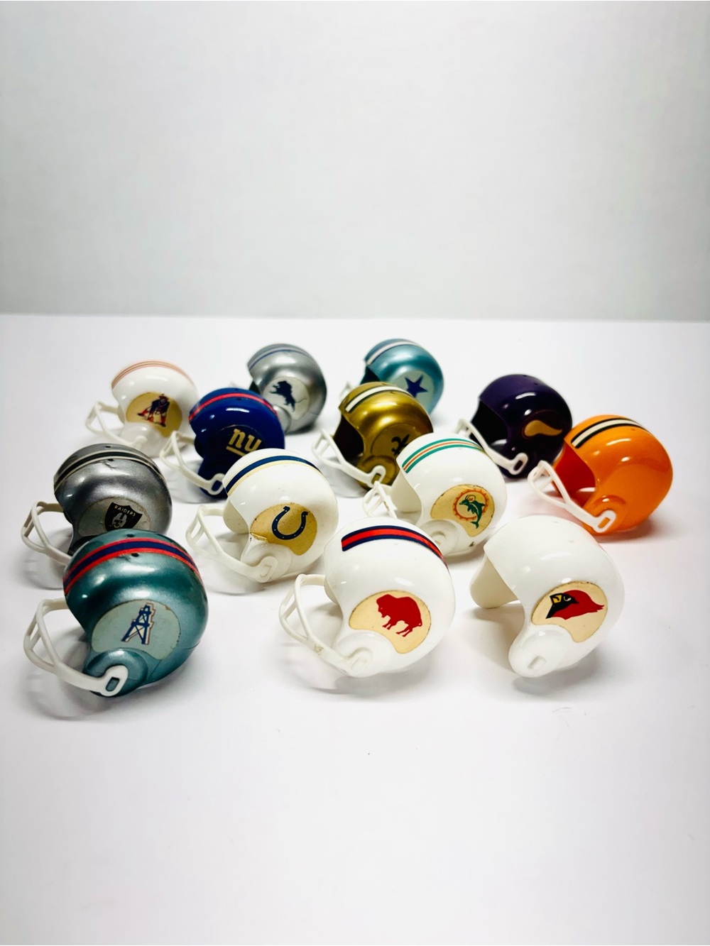 NFL Gumball Machine Mini Football Helmets Lot Of 13 Retro Sports Toy 1970’s